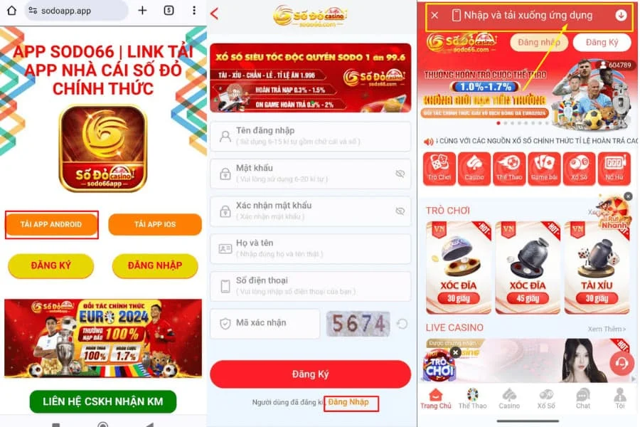 tải app sodo66 dành cho android